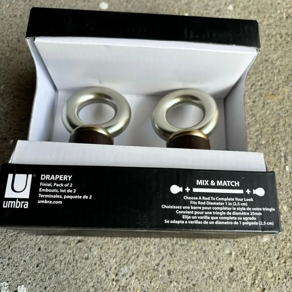 Umbra Drapery Mix & Match Ring Finals Pack Of 2 *New*